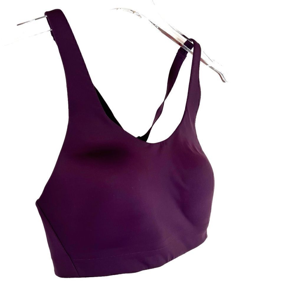 ATHLETA Racerback High Impact Sports Bra in Burgundy Size 32D - Picture 3 of 7